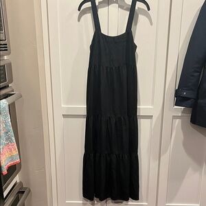 The Drop The Drop Black Tiered Black Maxi Dress Size XS